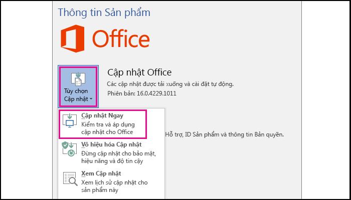 Hướng dẫn nâng cấp Office 2016 lên 365 nhiều tính năng mới